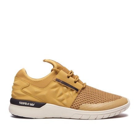 Supra Flow Run Evo 2 Mens Low Tops Shoes Yellow UK 46QMF